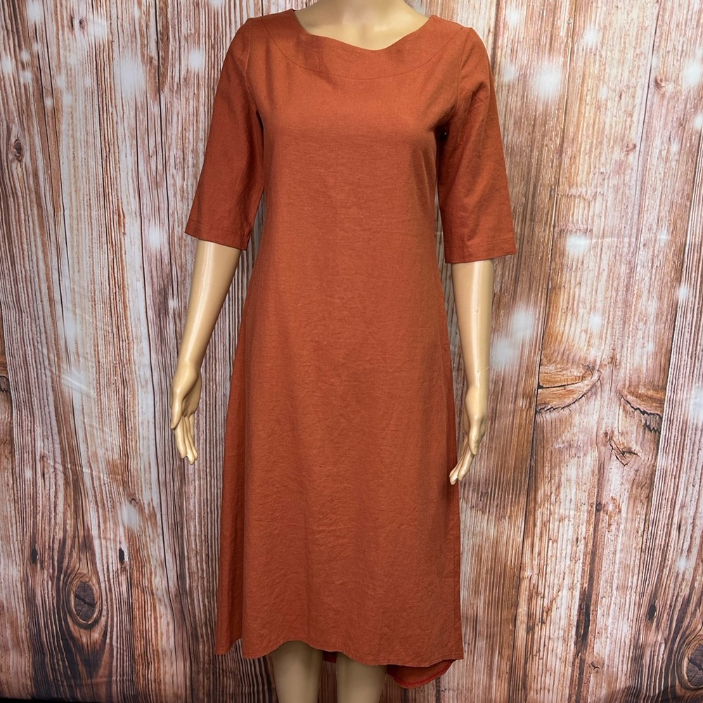 Charming Puppies Retro Style‎ Burnt Orange Dress